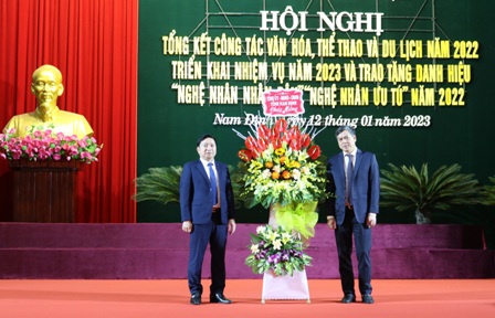 Hội nghị tổng kết ngành Văn hóa, Thể thao và Du lịch tỉnh Nam Định năm 2022